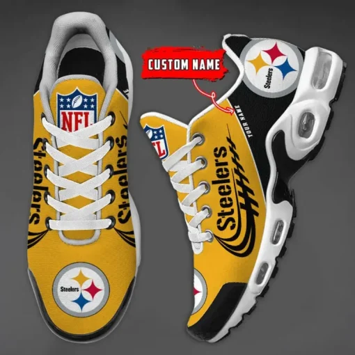 Pittsburgh Steelers Shoes Custom Max Soul Shoes V10 - Image 4