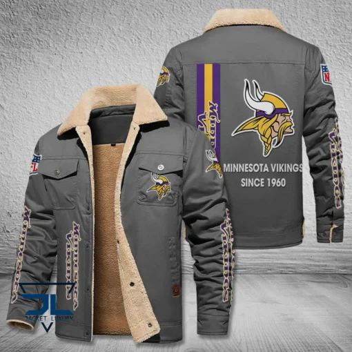 Minnesota Fleece Leather Jacket V3116 - Image 4