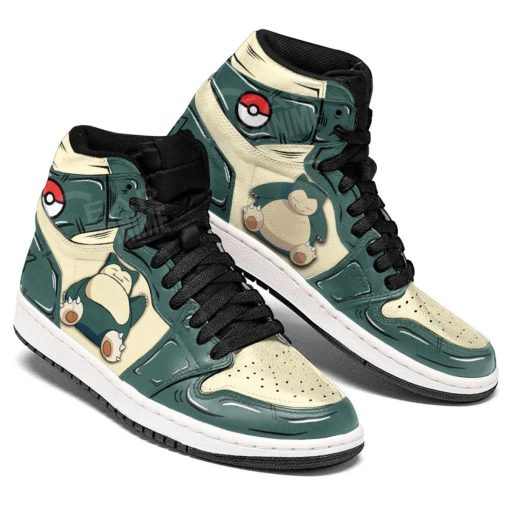 Snorlax Sleeping Air Jordan 1 Custom Pokémon Shoes V43 - Image 4