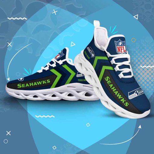 Seattle Seahawks Custom Name Max Soul Shoes V08 - Image 4