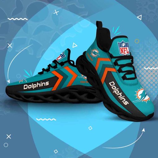 Miami Dolphins Custom Name Max Soul Shoes V08 - Image 5