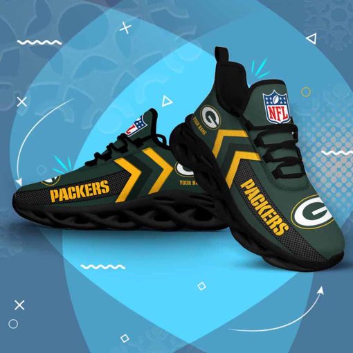 Green Bay Packers Custom Name Max Soul Shoes V08 - Image 5