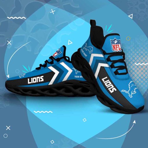 Detroit Lions Custom Name Max Soul Shoes V08 - Image 5