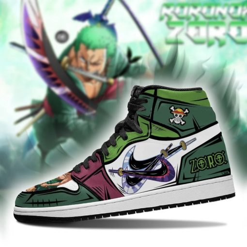 Roronoa Zoro Santoryu Three Swords One Piece Custom Shoes V19 - Image 3