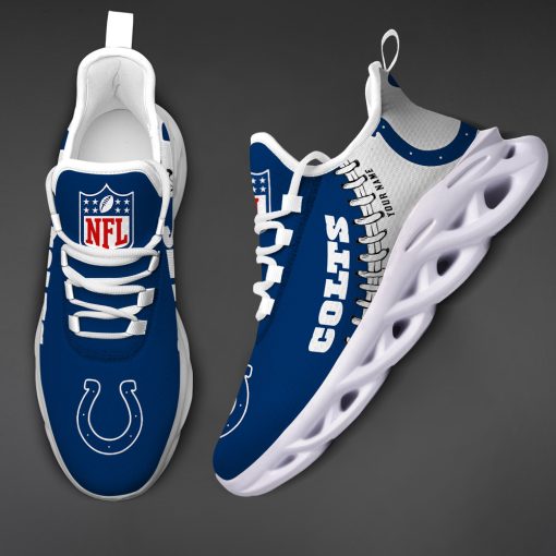 Indianapolis Colts Custom Name Max Soul Shoes V15 - Image 4