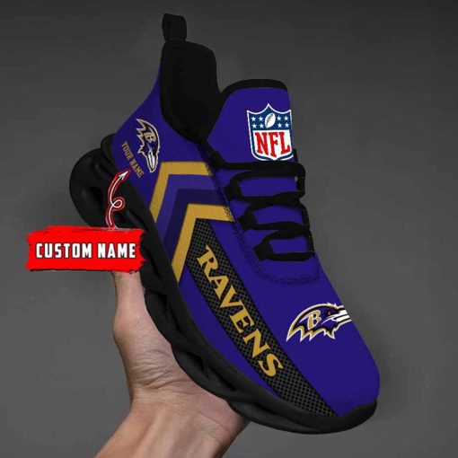 Baltimore Ravens Custom Name Max Soul Shoes V08 - Image 3
