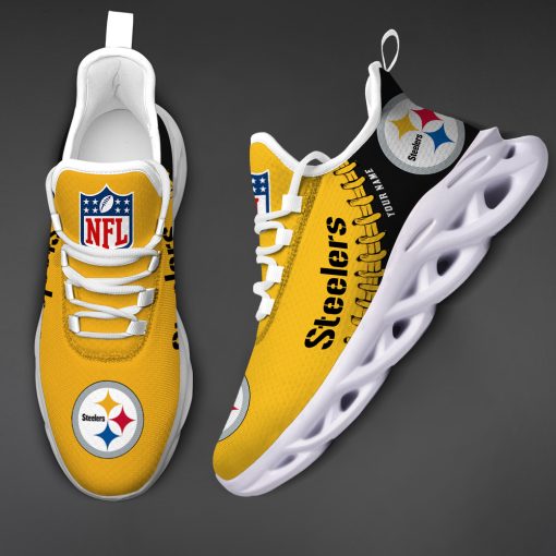Pittsburgh Steelers Custom Name Max Soul Shoes V15 - Image 4