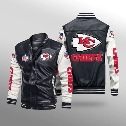 Kansas City Chiefs Leather Jacket Thermal Plush V05 - Image 4
