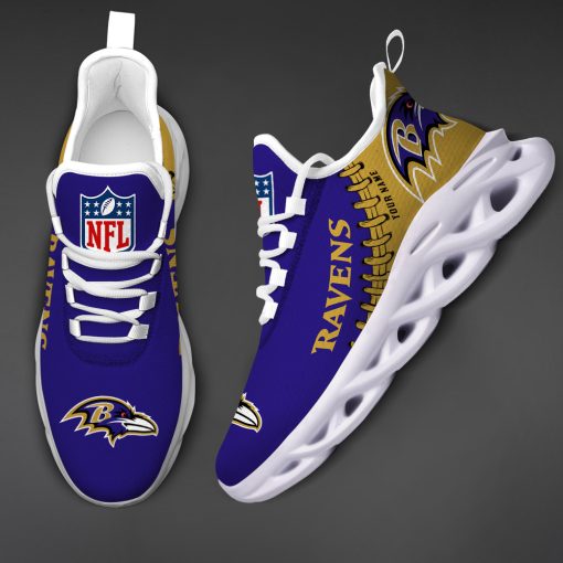 Baltimore Ravens Custom Name Max Soul Shoes V15 - Image 4