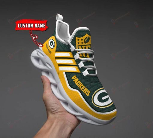 Green Bay Packers Personalized Max Soul Running Sneakers V34 - Image 6