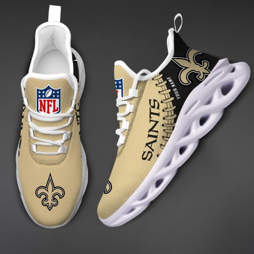New Orleans Saints Custom Name Max Soul Shoes V15 - Image 5