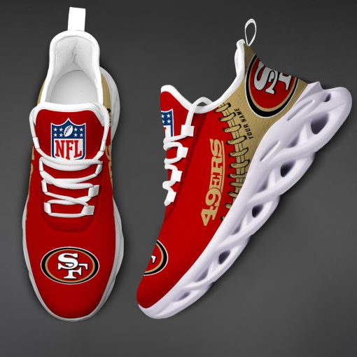 San Francisco 49ers Custom Name Max Soul Shoes V15 - Image 4