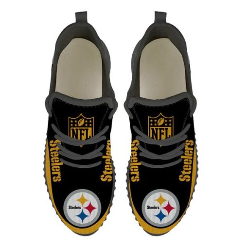 Pittsburgh Steelers Sneakers YZ Shoes Custom V15 - Image 3