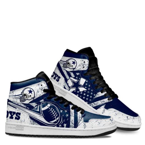 Dallas Cowboys Shoes Air 1 All Over Print V33 - Image 4