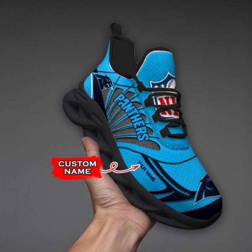 Carolina Panthers Custom Name Max Soul Shoes V09 - Image 6