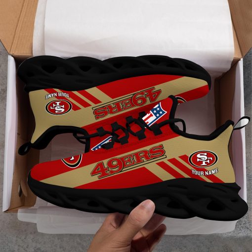 San Francisco 49ers Custom Name Max Soul Shoes V04 - Image 8