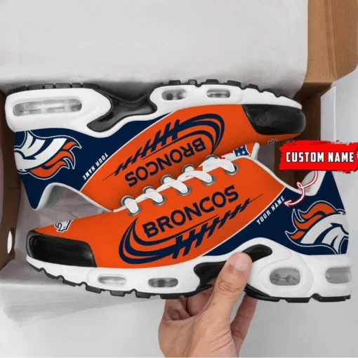 Denver Broncos Custom Name Air Cushion Sports Shoes V20 - Image 3