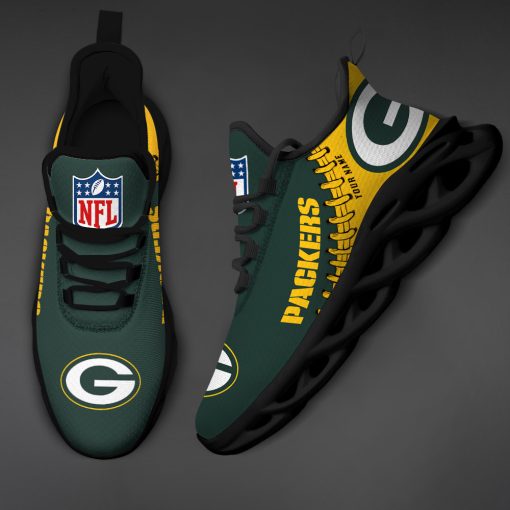Green Bay Packers Custom Name Max Soul Shoes V15 - Image 5