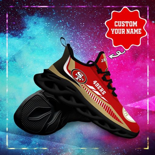 San Francisco 49ers Shoes Custom Name Max Soul V10 - Image 4