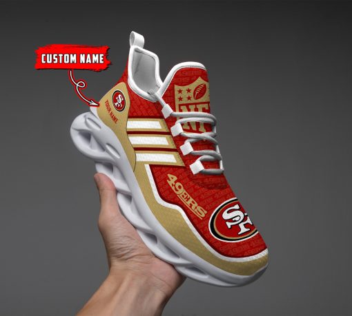 San Francisco 49ers  Sport Shoes Custom Name V35 - Image 4
