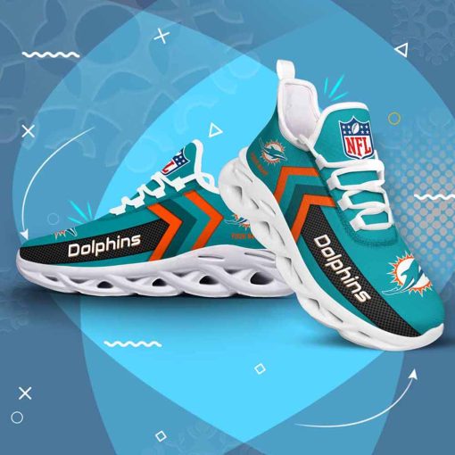 Miami Dolphins Custom Name Max Soul Shoes V08 - Image 4