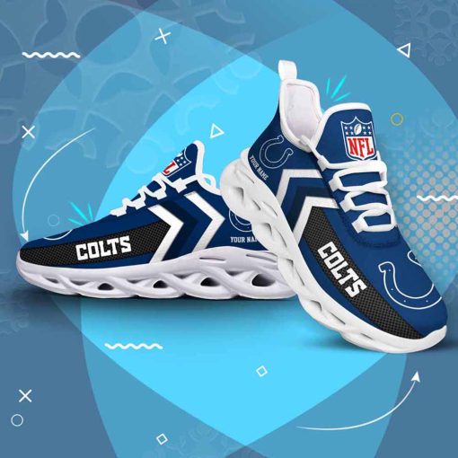 Indianapolis Colts Custom Name Max Soul Shoes V08 - Image 4