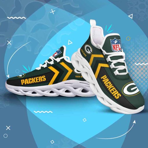 Green Bay Packers Custom Name Max Soul Shoes V08 - Image 4