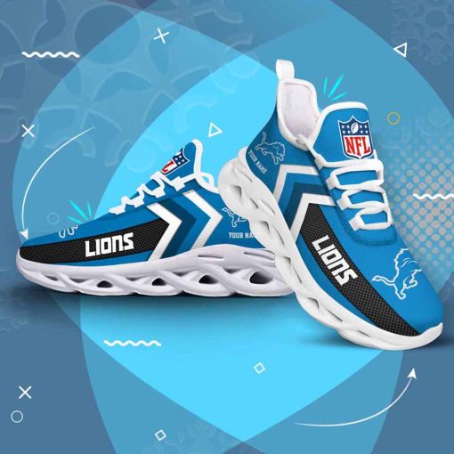 Detroit Lions Custom Name Max Soul Shoes V08 - Image 4
