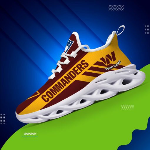 Washington Commanders Custom Name Max Soul Shoes V04 - Image 5