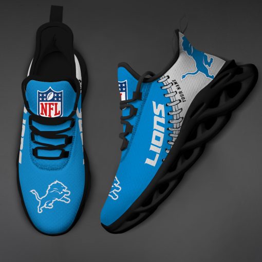 Detroit Lions Custom Name Max Soul Shoes V15 - Image 5