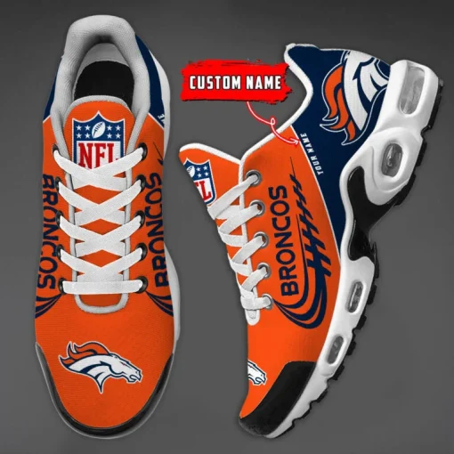 Denver Broncos Custom Name Air Cushion Sports Shoes V20 - Image 4