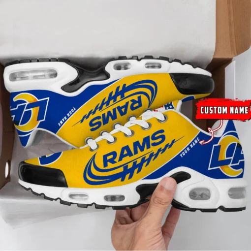 Los Angeles Rams Custom Name Air Cushion Sports Shoes V20 - Image 3