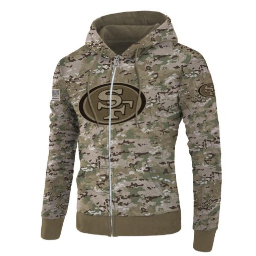 San Francisco 49ers Hoodies and T-Shirts Camo Styles 3D Print V25 - Image 5