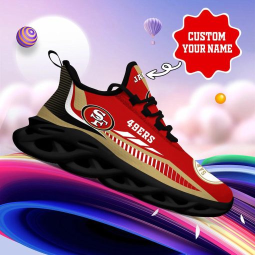 San Francisco 49ers Shoes Custom Name Max Soul V10 - Image 3