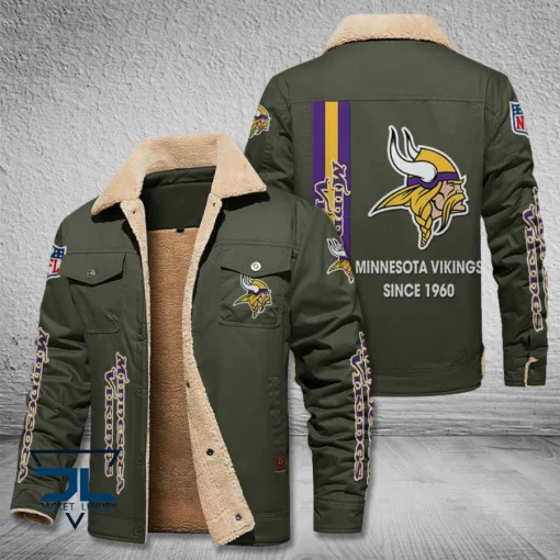 Minnesota Fleece Leather Jacket V3116 - Image 6
