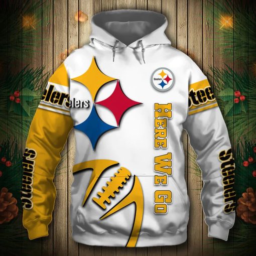 Pittsburgh Steelers Hoodie Here We Go V09 - Image 3