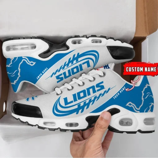 Detroit Lions Custom Name Air Cushion Sports Shoes V20 - Image 3