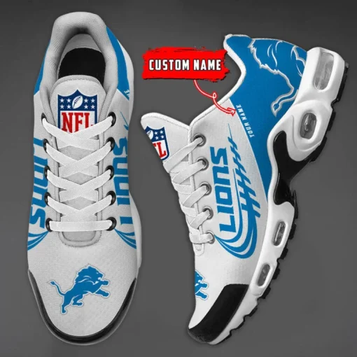 Detroit Lions Custom Name Air Cushion Sports Shoes V20 - Image 4