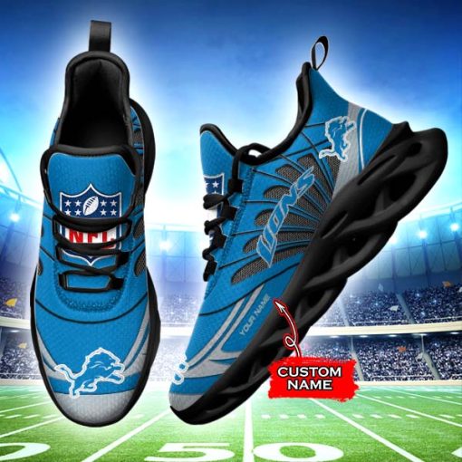 Detroit Lions Custom Name Max Soul Shoes V09 - Image 3
