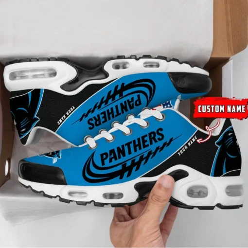 Carolina Panthers Custom Name Air Cushion Sports Shoes V20 - Image 3
