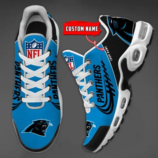 Carolina Panthers Custom Name Air Cushion Sports Shoes V20 - Image 4