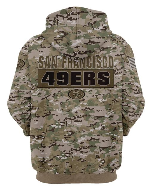 San Francisco 49ers Hoodies and T-Shirts Camo Styles 3D Print V25 - Image 4