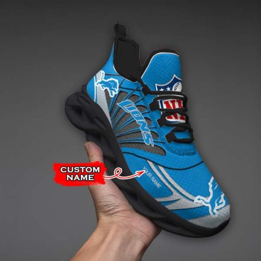 Detroit Lions Custom Name Max Soul Shoes V09 - Image 6
