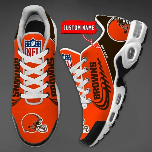 Cleveland Browns Custom Name Air Cushion Sports Shoes V20 - Image 4