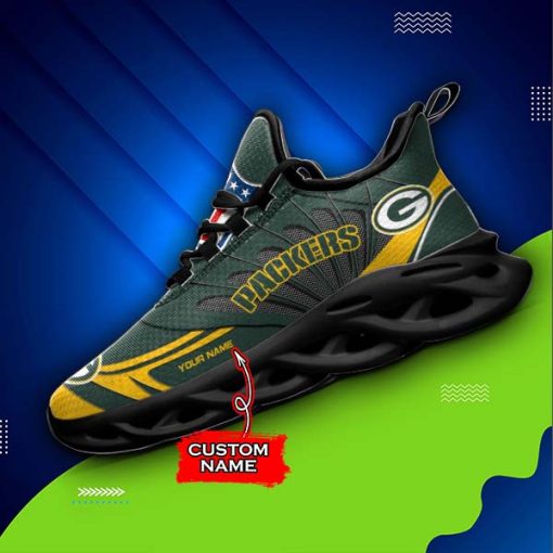 Green Bay Packers Custom Name Max Soul Shoes V09 - Image 5