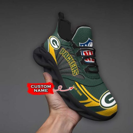 Green Bay Packers Custom Name Max Soul Shoes V09 - Image 6