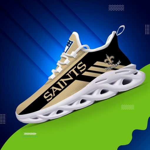 New Orleans Saints Custom Name Max Soul Shoes V04 - Image 5