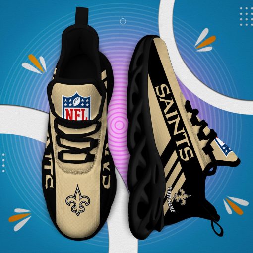 New Orleans Saints Custom Name Max Soul Shoes V04 - Image 6