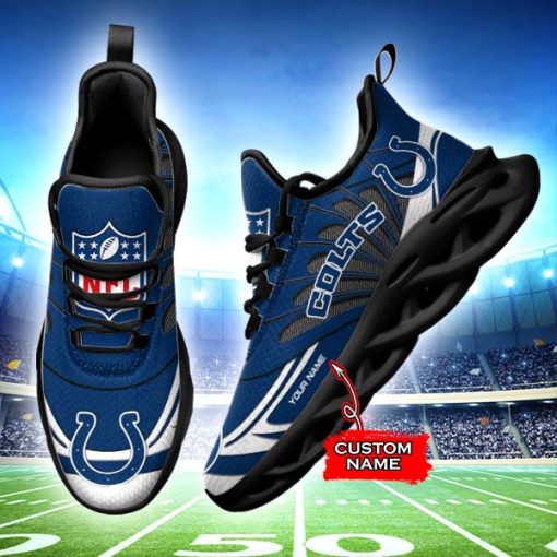 Indianapolis Colts Custom Name Max Soul Shoes V09 - Image 3