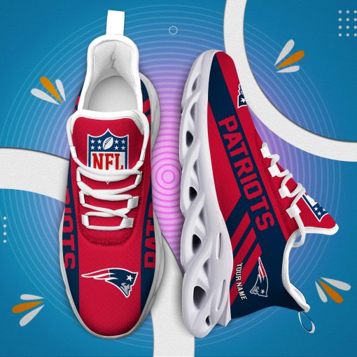 New England Patriots Custom Name Max Soul Shoes V04 - Image 7